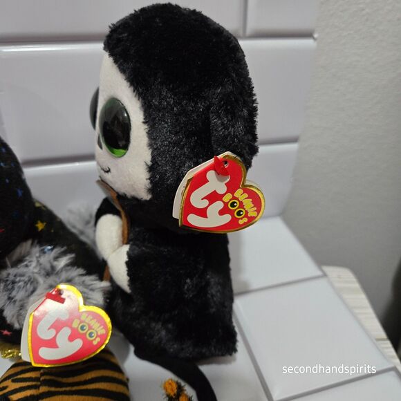 Halloween Ty Beanie Boos Spiders, Howl, Grim, Buckwheat, Hyde - Picture 2 of 8